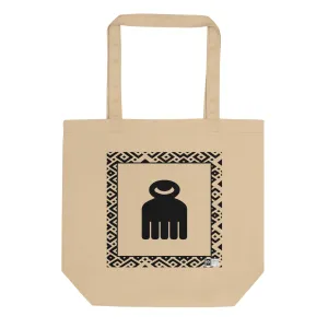 100% cotton Eco Tote Bag, featuring the Adinkra symbol, wooden comb, NO TEXT