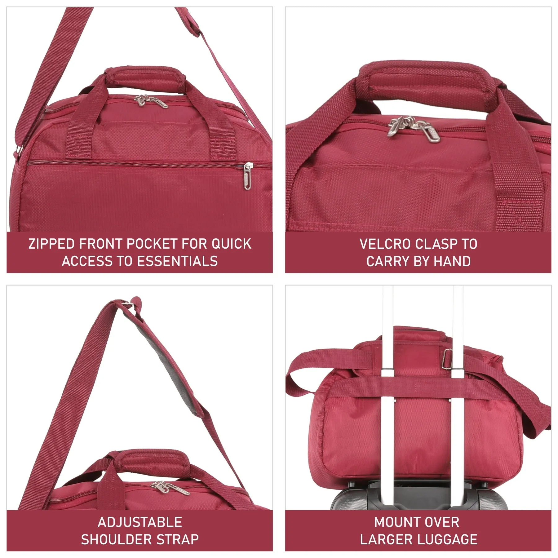 Aerolite (40x20x25cm) New and Improved 2024 Ryanair Maximum Size Holdall Cabin Luggage Under Seat Flight Bag