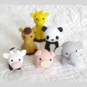 Animal Friends Japanese Eraser Puzzles, Set of Six, Ages 7 