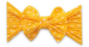 Baby Bling Sunshine Shabby Dot Patterned Knot Headband