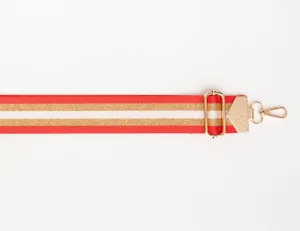 BAG STRAPS - 14K GLITTER RED