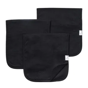 Black Burp Cloth 3-Pack Set