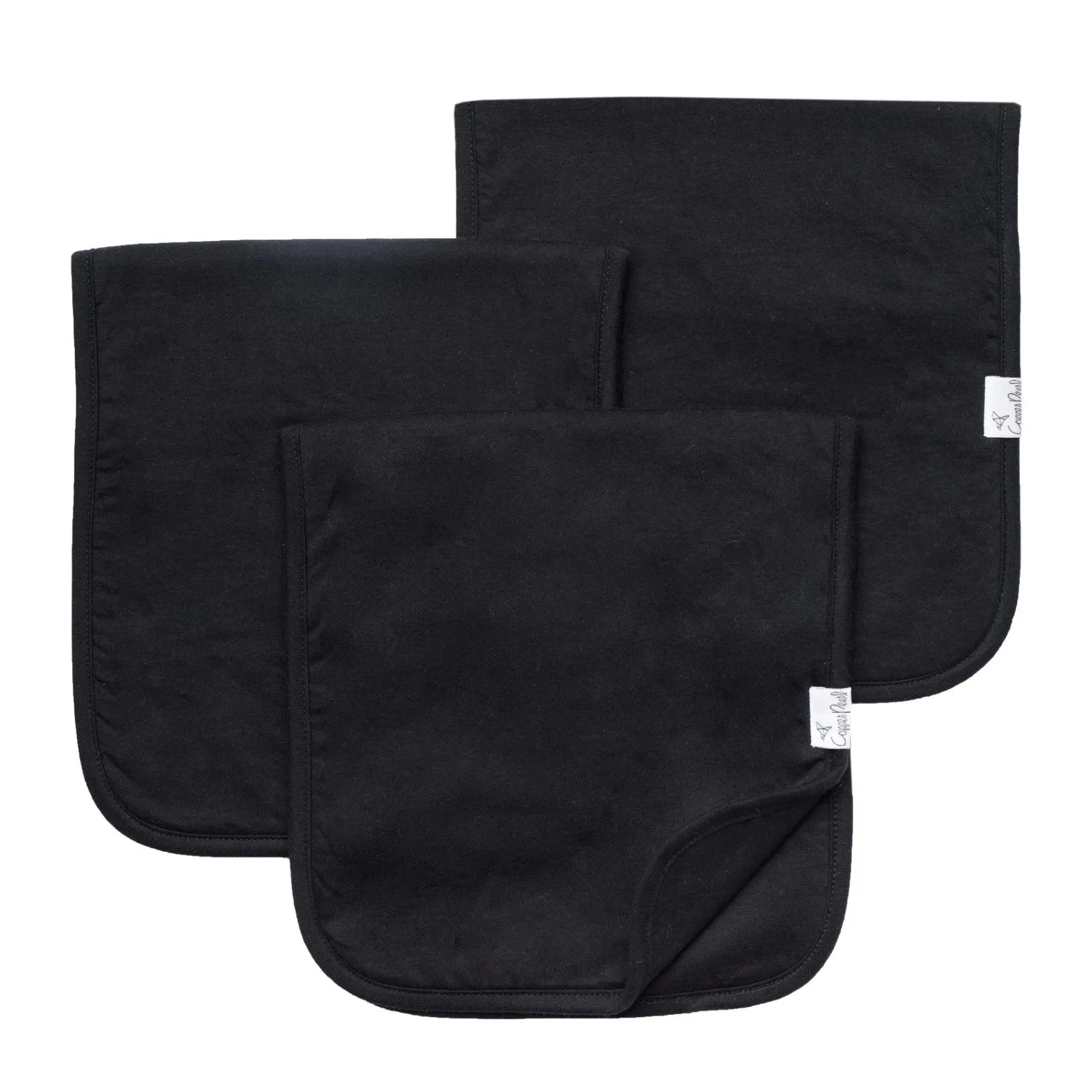 Black Burp Cloth 3-Pack Set