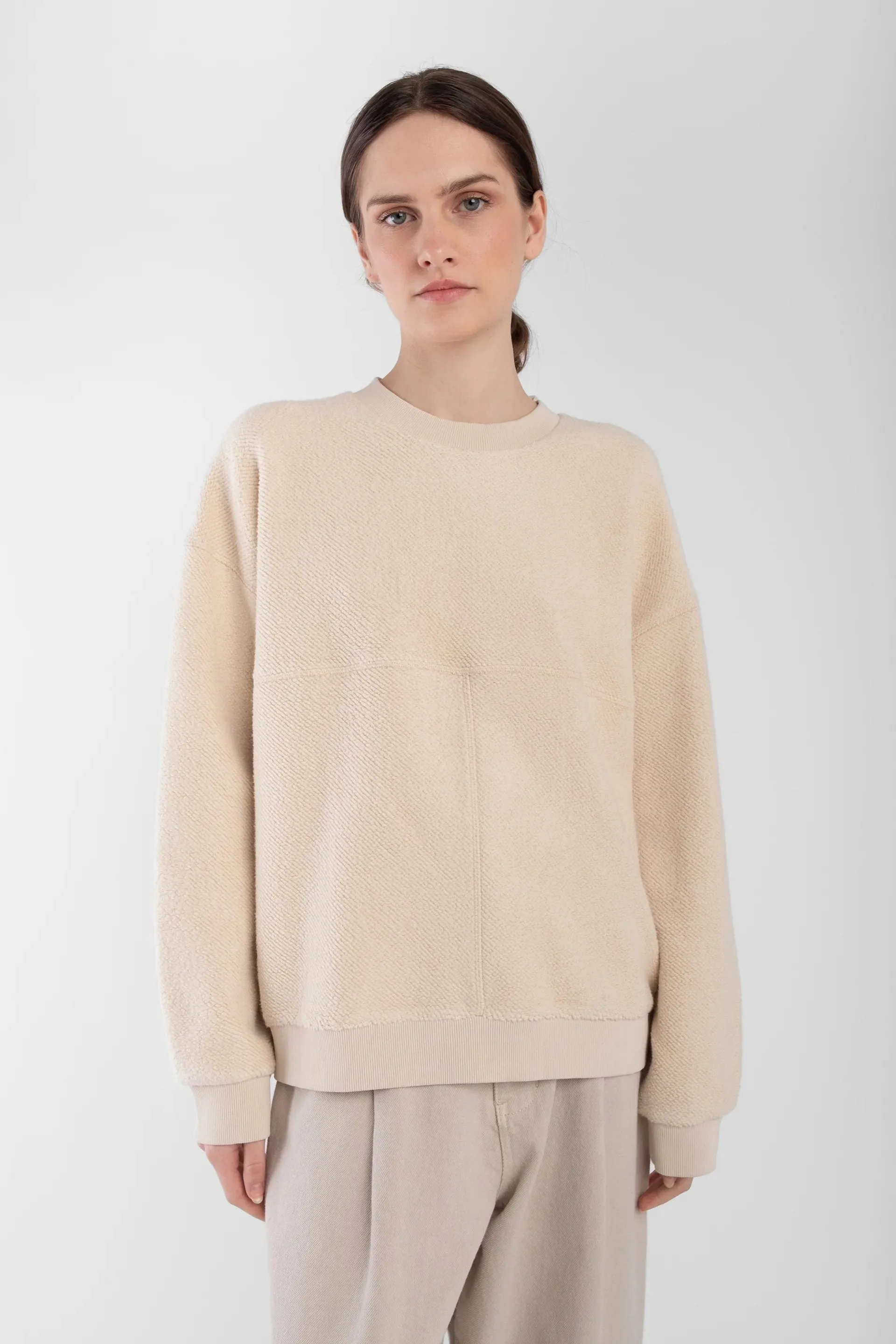 Brushed Terry Sweatshirt | Cream