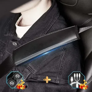 Car Seat Belt Covers (2PCS), Custom Fit For Your Cars, Microfiber Leather Seat Belt Shoulder Pads for More Comfortable Driving, Car Accessories MC13994