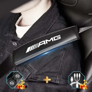 Car Seat Belt Covers (2PCS), Custom Fit For Your Cars, Microfiber Leather Seat Belt Shoulder Pads for More Comfortable Driving, Car Accessories RA13994