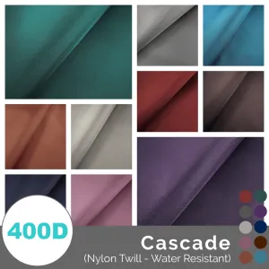 Cascade - WR Nylon Twill (400D) - (1/2 yd, 18" x 59" wide)