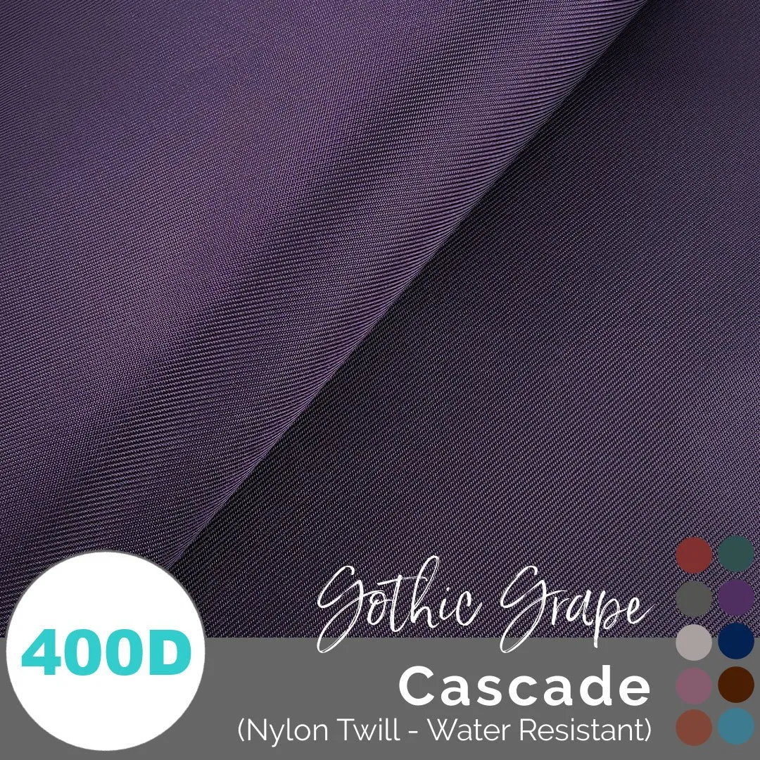 Cascade - WR Nylon Twill (400D) - (1/2 yd, 18" x 59" wide)