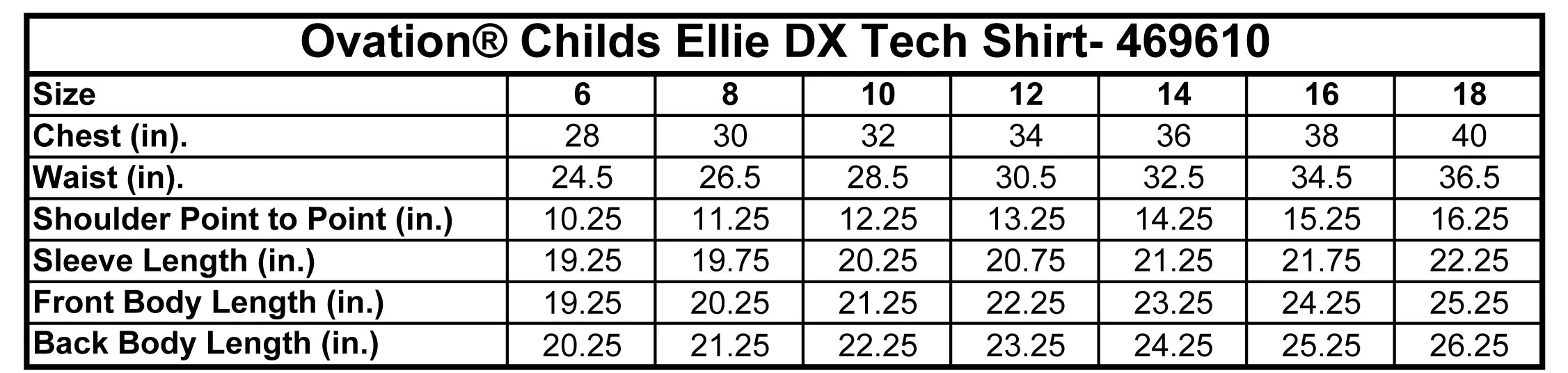 Child Ovation Ellie II Tech Show Shirt