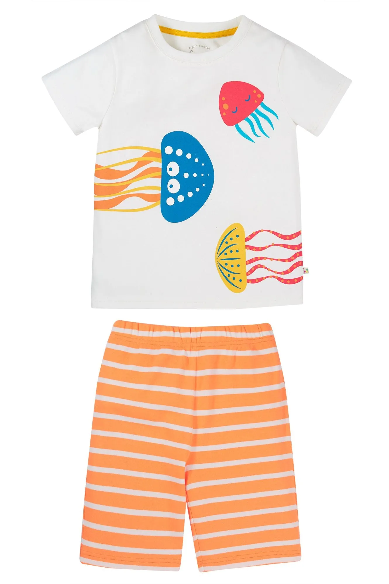 Children's Frugi Pyjamas: Porthleven Jellyfish Short Organic Cotton Pyjama-Kid's Clothing