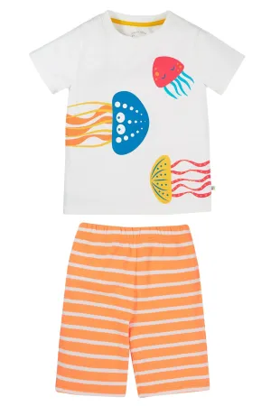 Children's Frugi Pyjamas: Porthleven Jellyfish Short Organic Cotton Pyjama-Kid's Clothing