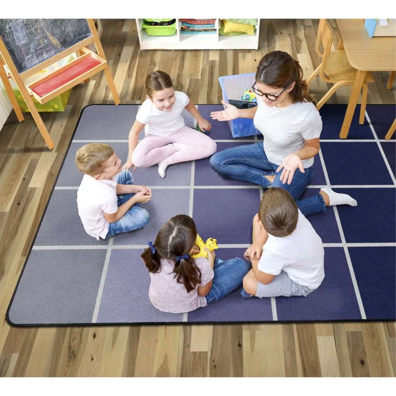 City Skyline Classroom Seating Rug