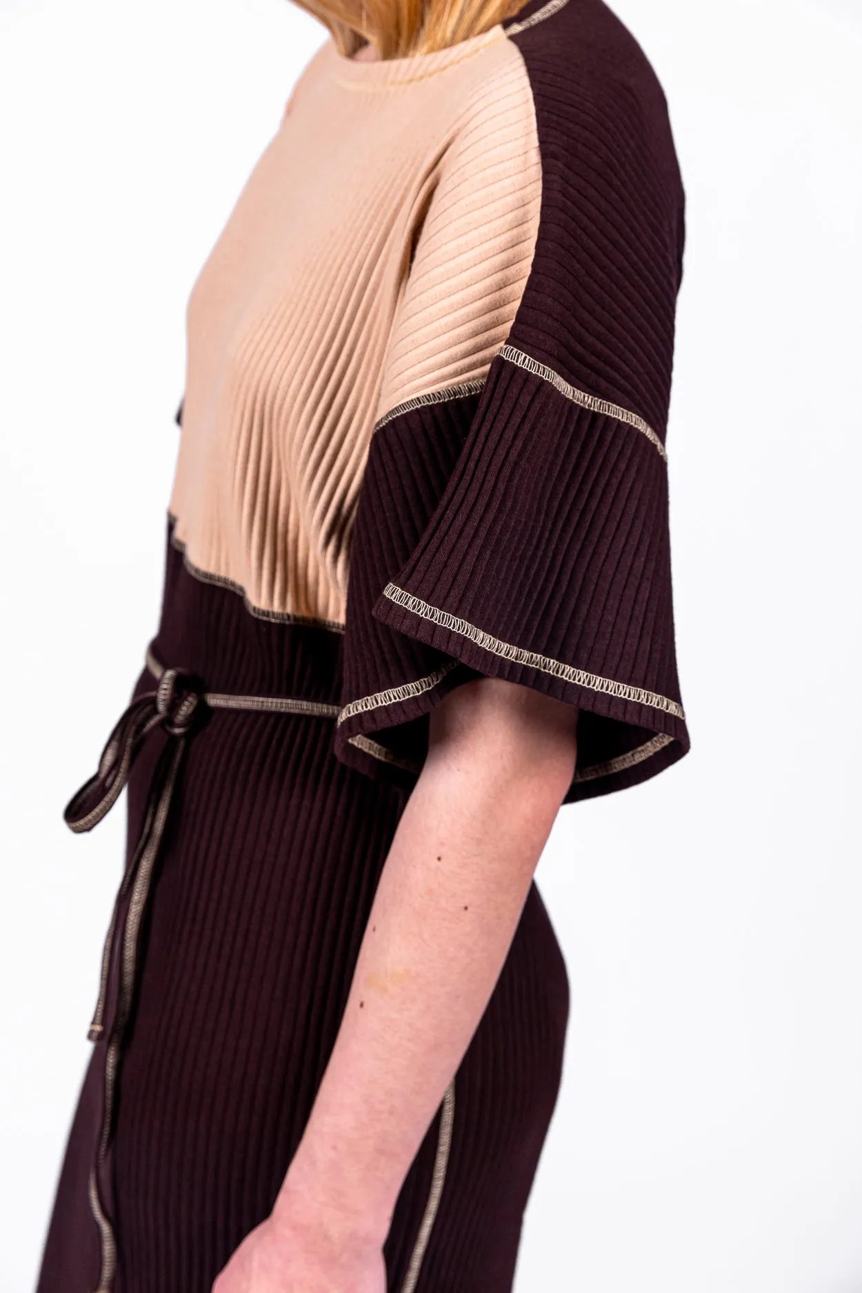 Clair organic cotton dress in tactile/cochlea
