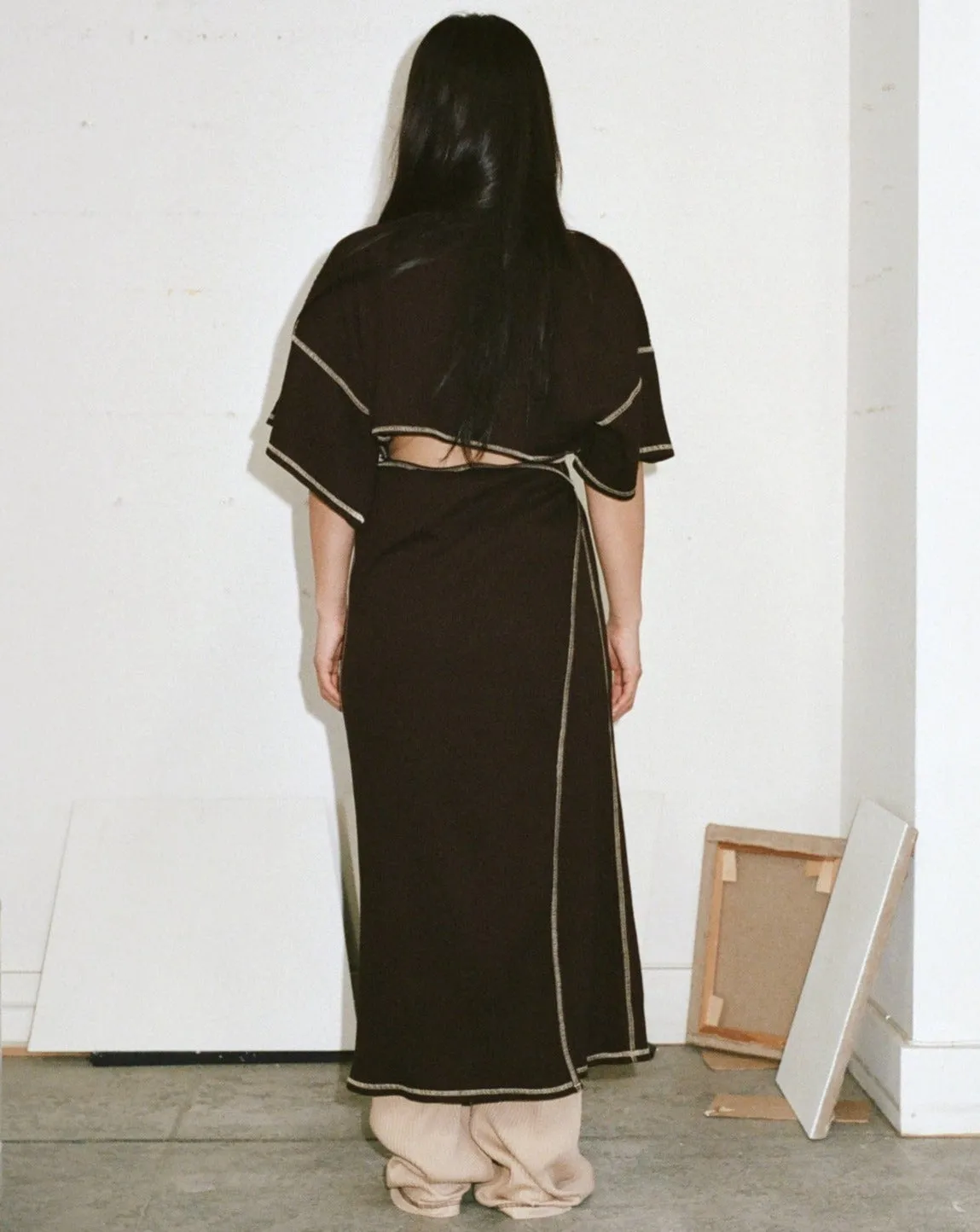 Clair organic cotton dress in tactile/cochlea