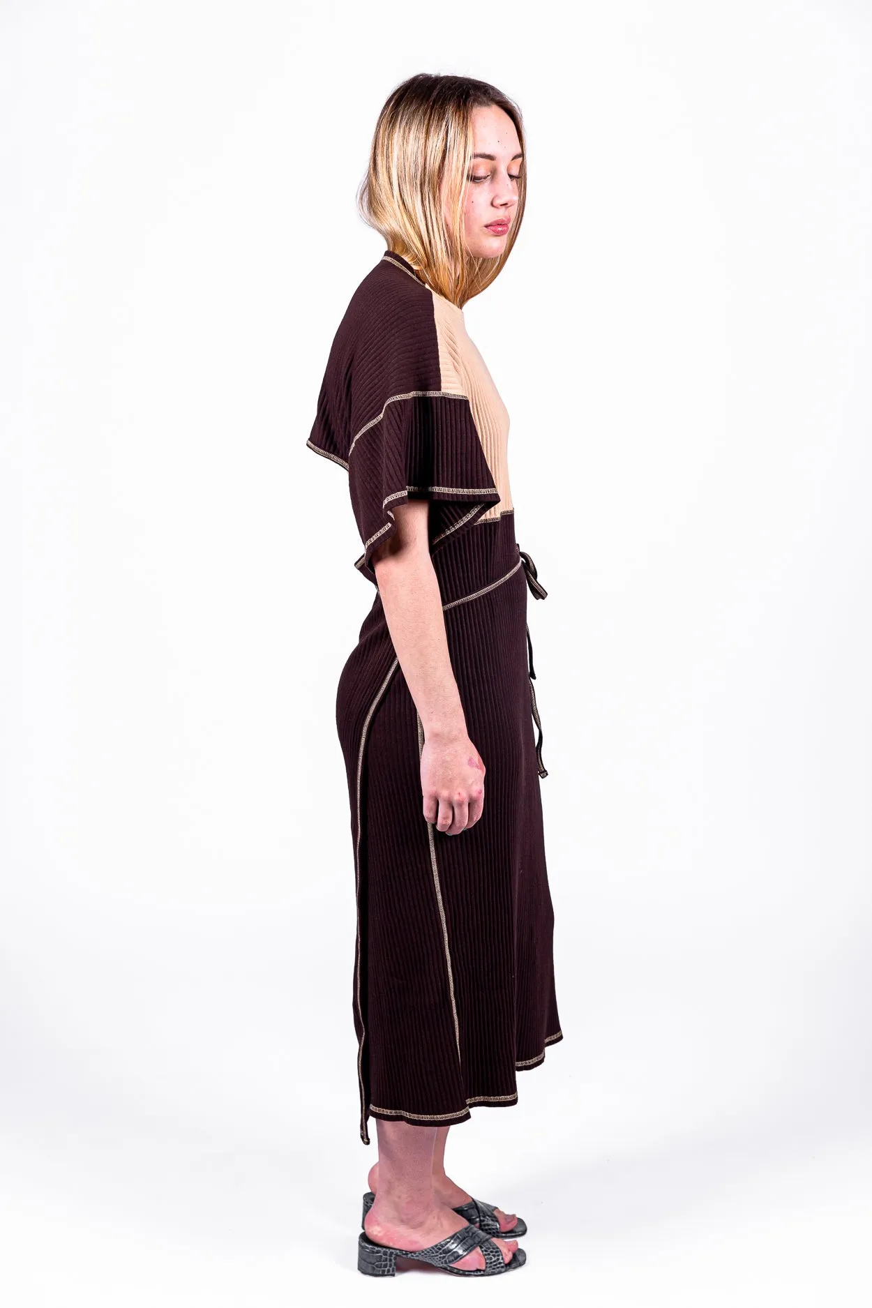 Clair organic cotton dress in tactile/cochlea