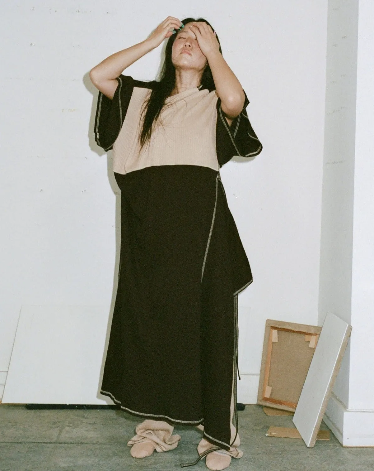 Clair organic cotton dress in tactile/cochlea