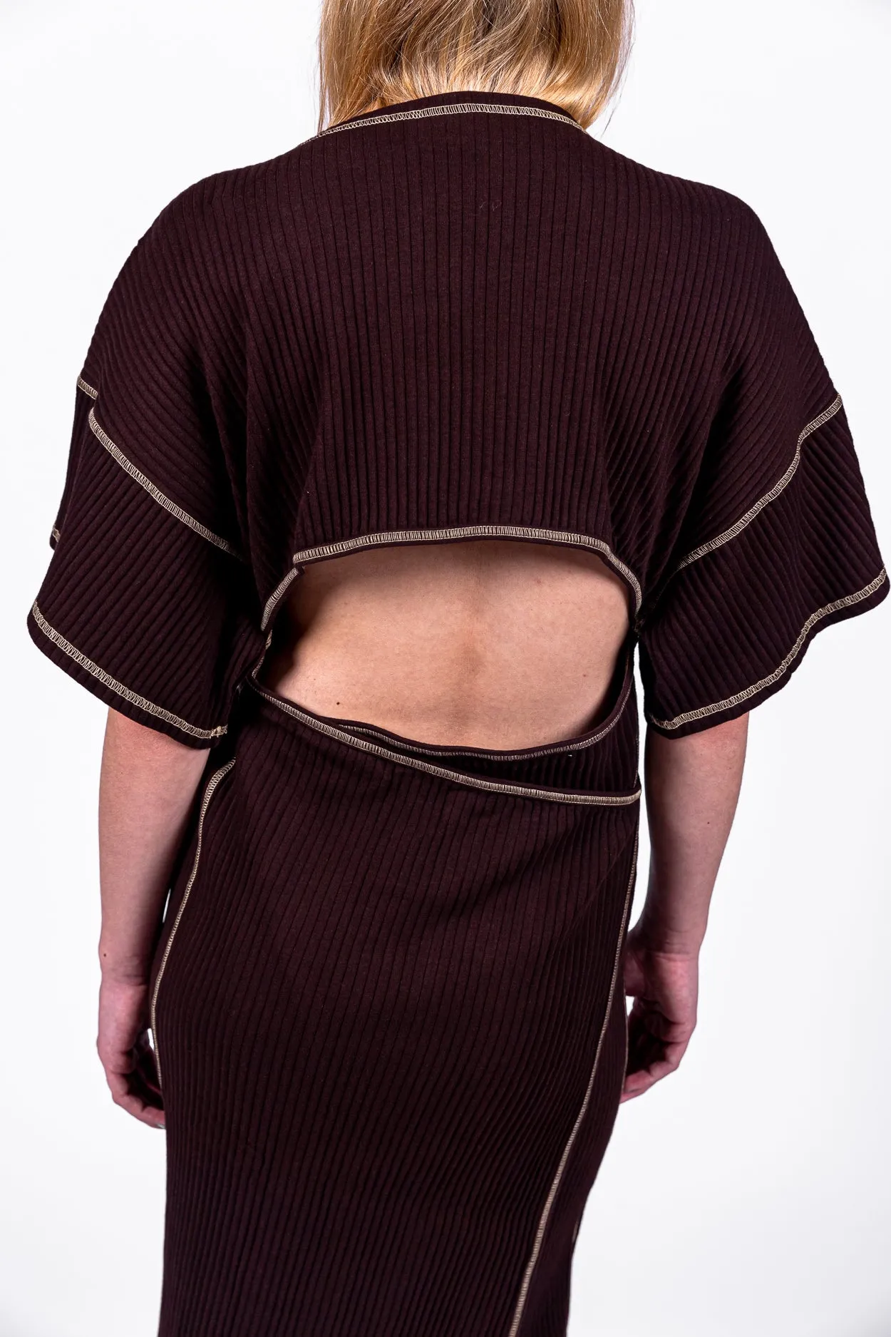 Clair organic cotton dress in tactile/cochlea
