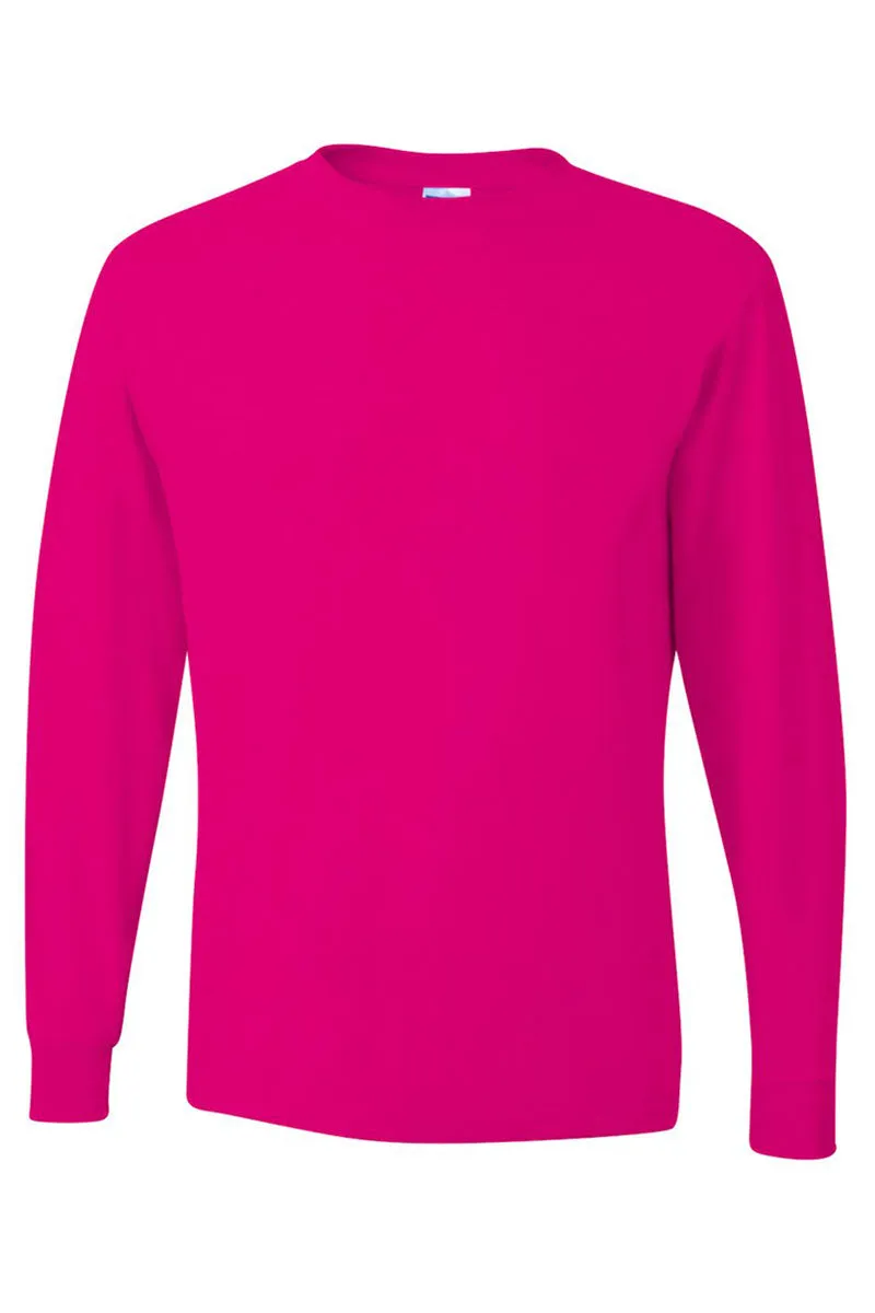 Colorful Love Chenille Patch Unisex Dri-Power Long-Sleeve 50/50 Tee