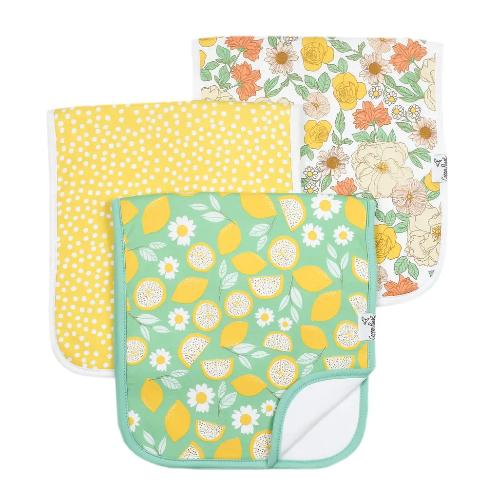 Copper Pearl - Burp Cloth (3 pack) - Lemon