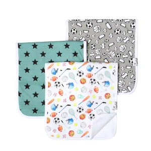 Copper Pearl - Burp Cloth (3 pack) - Varsity
