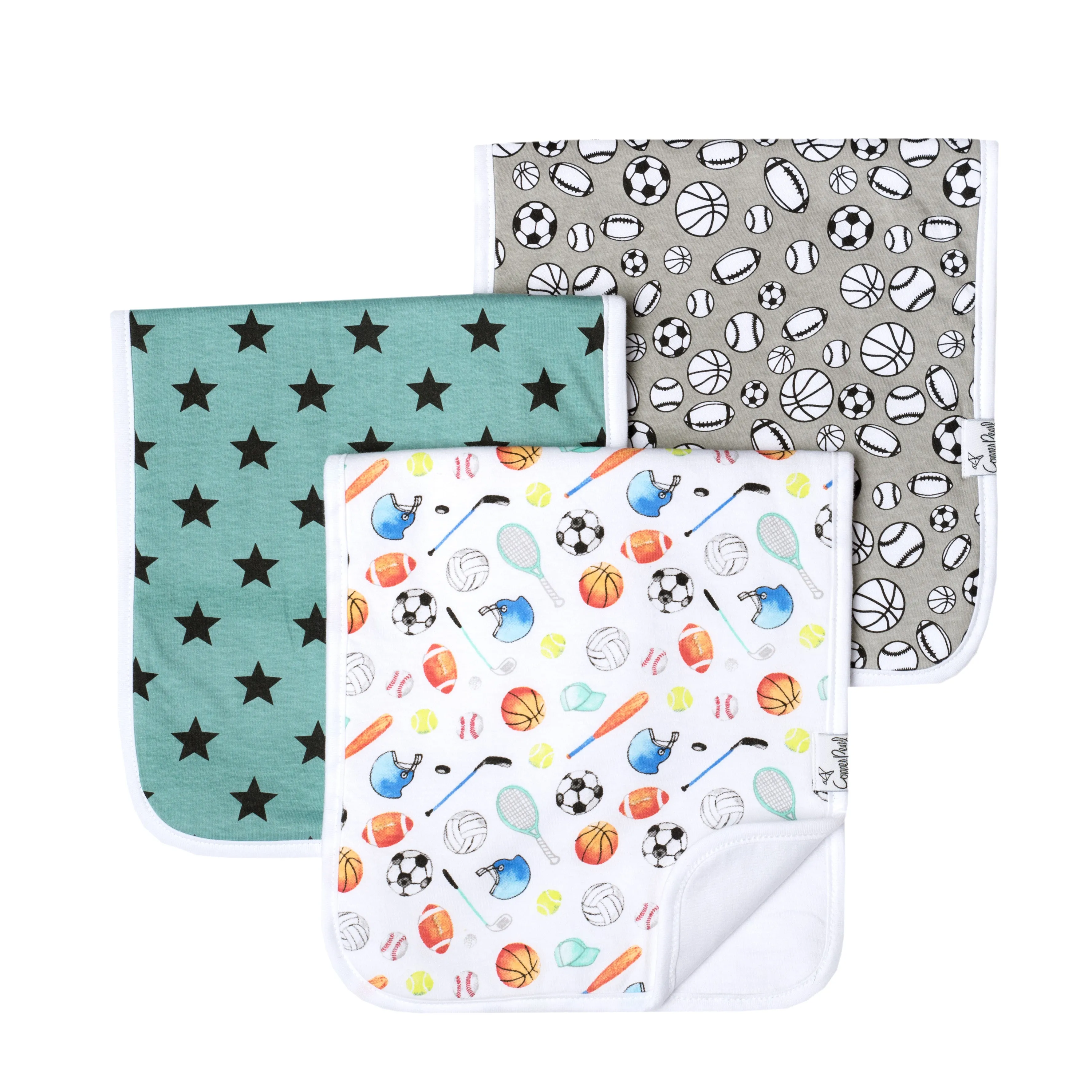 Copper Pearl - Burp Cloth (3 pack) - Varsity