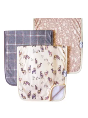 Copper Pearl Burp Cloth Set - Timber