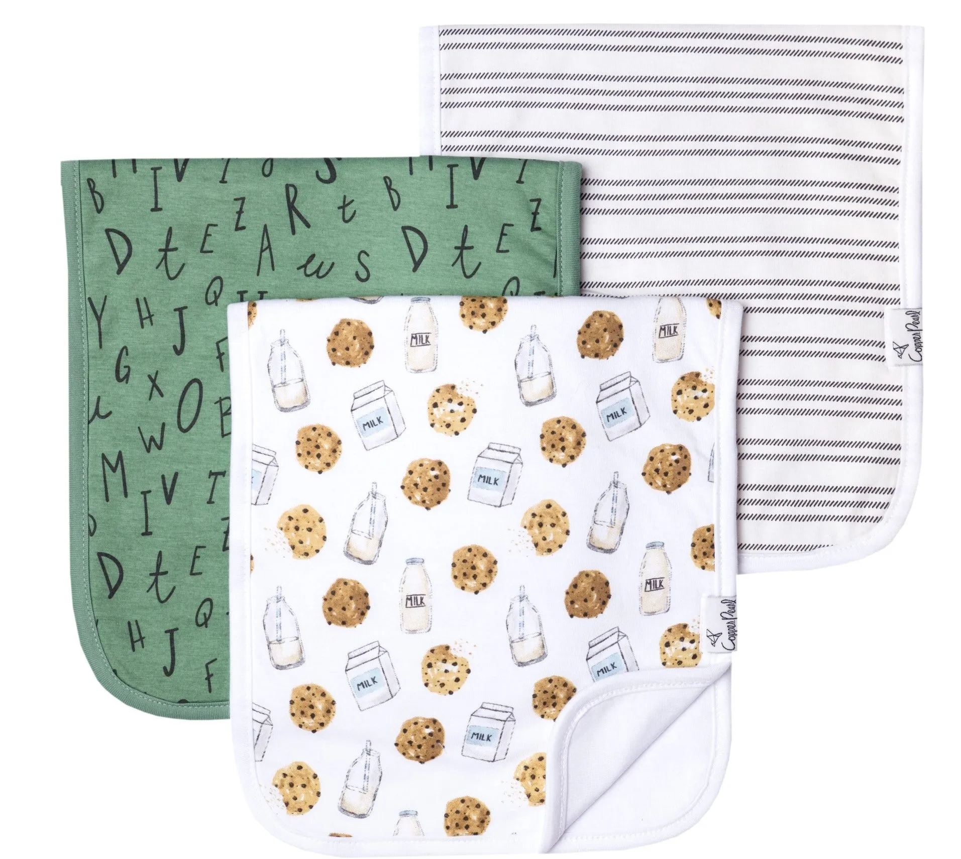 Copper Pearl Chip Premium Burp Cloth Set