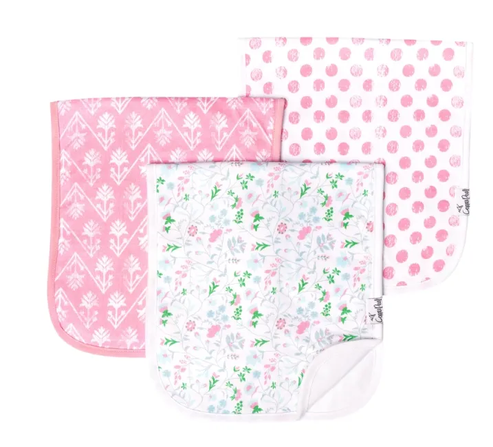 Copper Pearl Single Burp Cloth- Claire