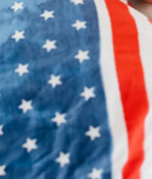 Copper Pearl Single Burp Cloth- Patriot