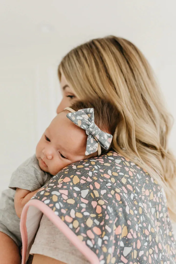 Copper Pearl Single Burp Cloth- Zella