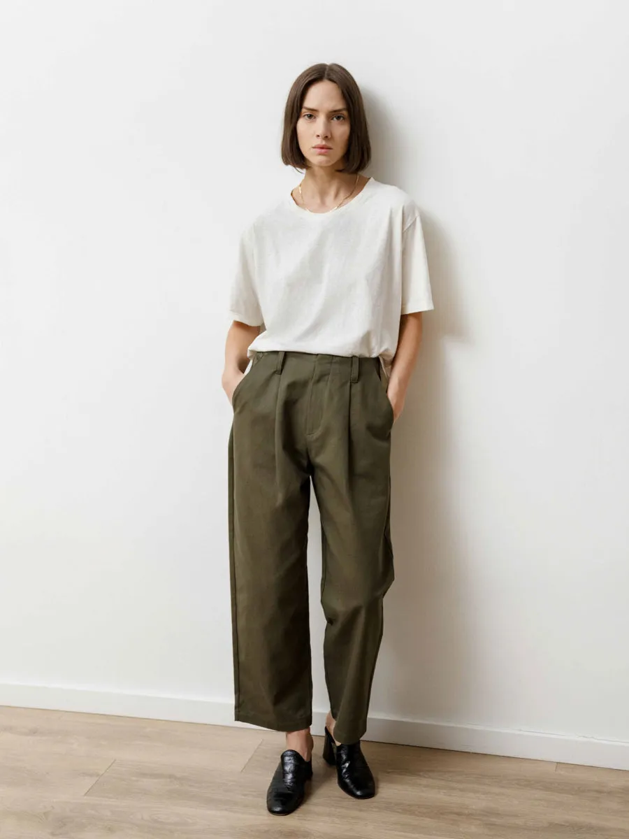 crop tee - slub jersey natural