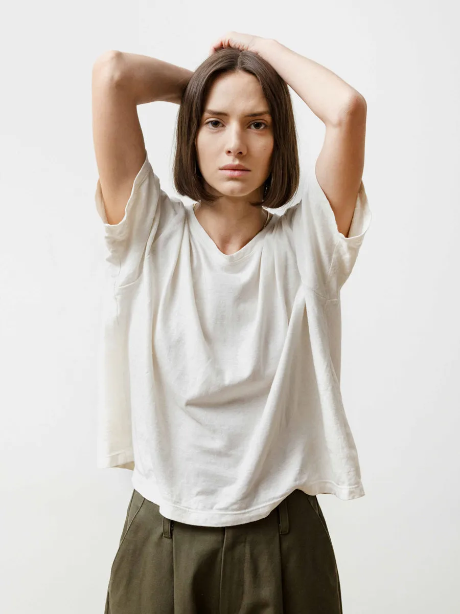 crop tee - slub jersey natural