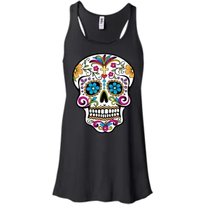 Cross Sugar Skull Flowy Tank