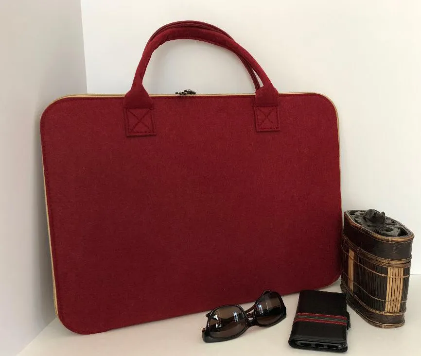 Customized Red Laptop Sleeve bag  Meditation Collection