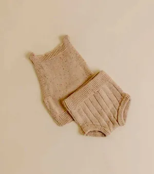 Dandillie Sprinkle Knit Top & Blommer Set in Hazelnut