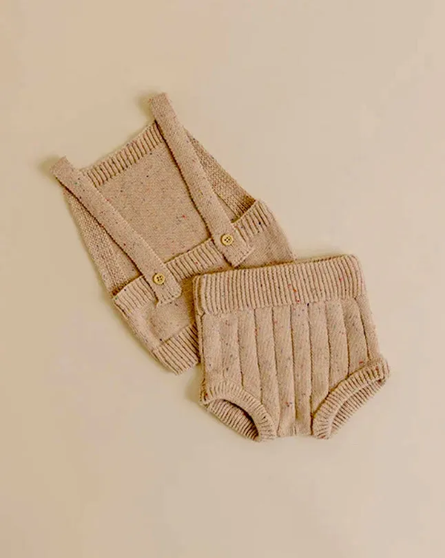 Dandillie Sprinkle Knit Top & Blommer Set in Hazelnut