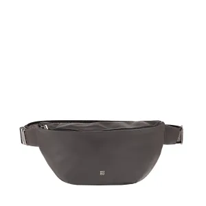 DUDU Marsupy in real leather for men woman with adjustable belt, clean clean design, 3 zip gnawing