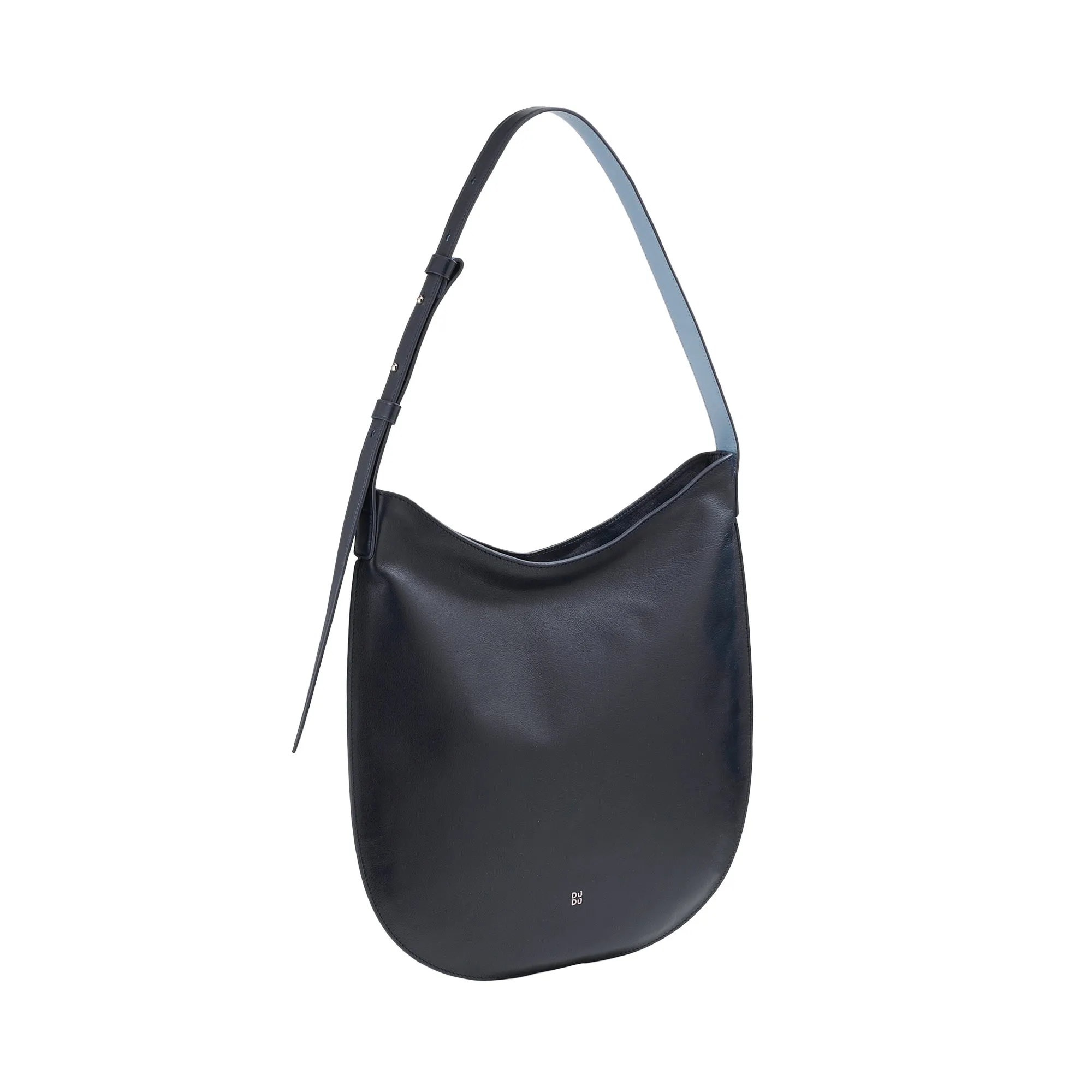 DUDU shoulder bag woman in soft leather, hobble bag with zipper, large adjustable colored large adjustable shoulder bag