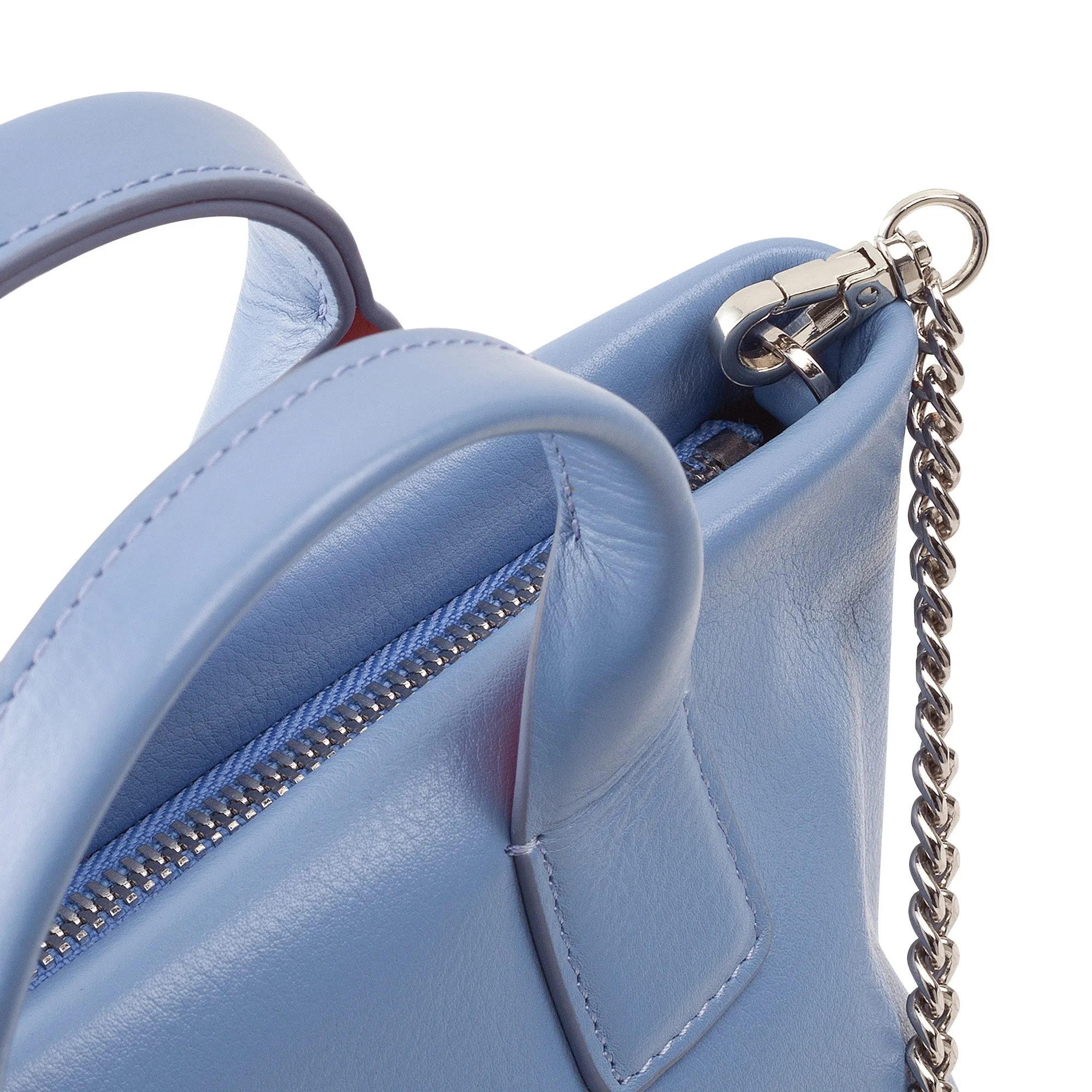 DUDU Women's Woman Boxing Bag in real leather, Elegant Sera Mini Bag bag, 22 x 13 cm, double handles, chain shoulder strap, zip closure