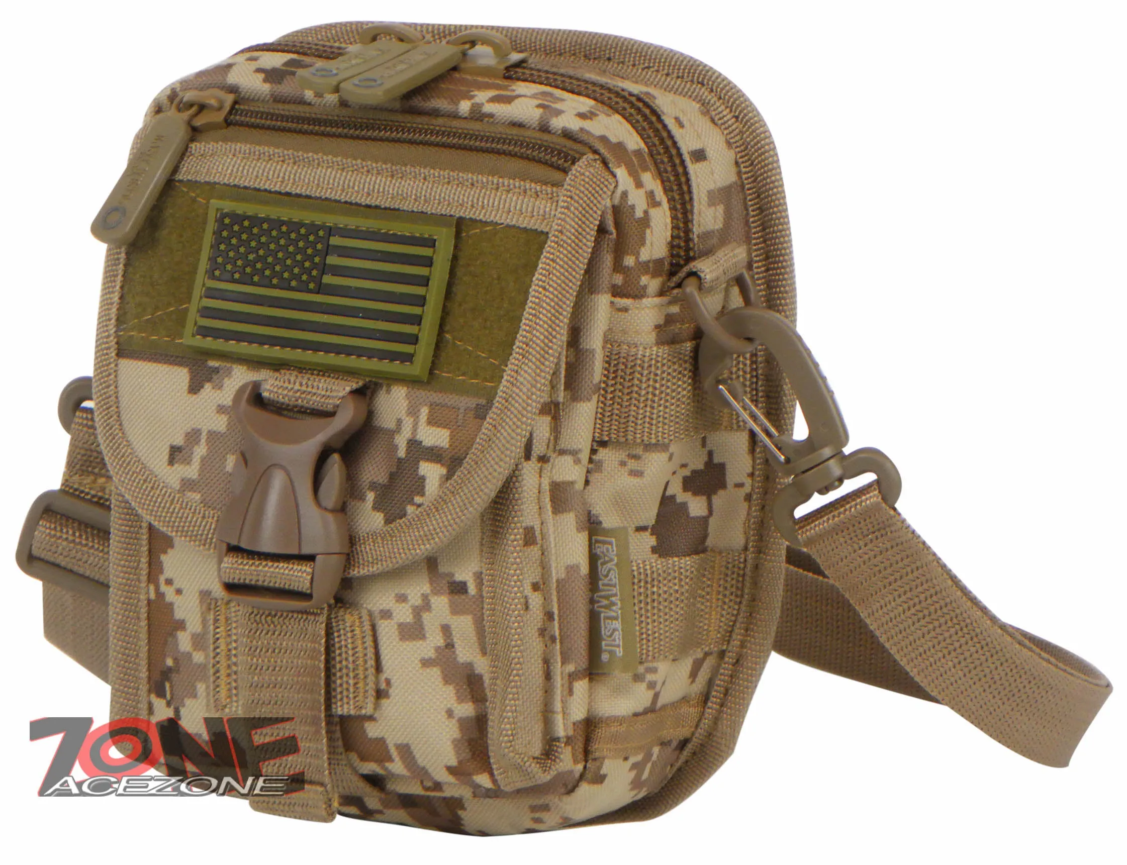 East West USA Tactical Pouch Waist Belt Utility shoulder Bag RTC520 TAN ACU