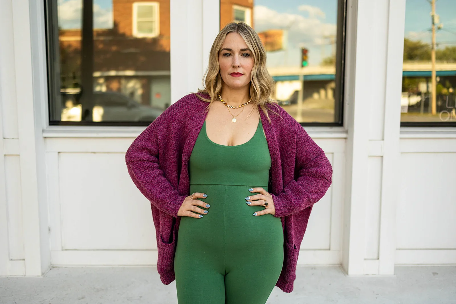 essential unitard in green