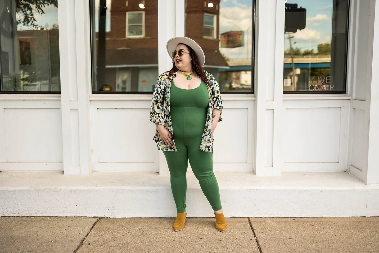 essential unitard in green