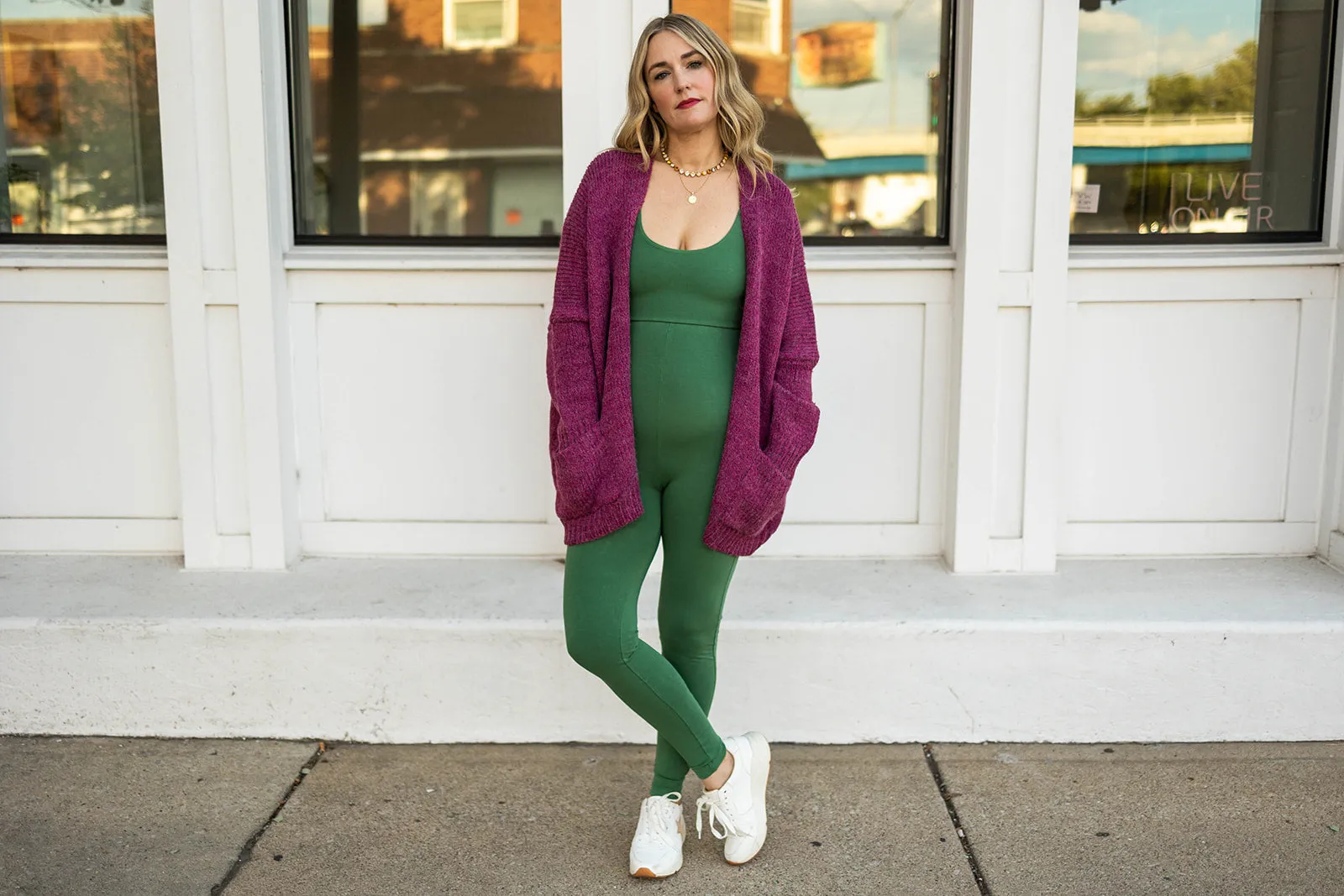 essential unitard in green