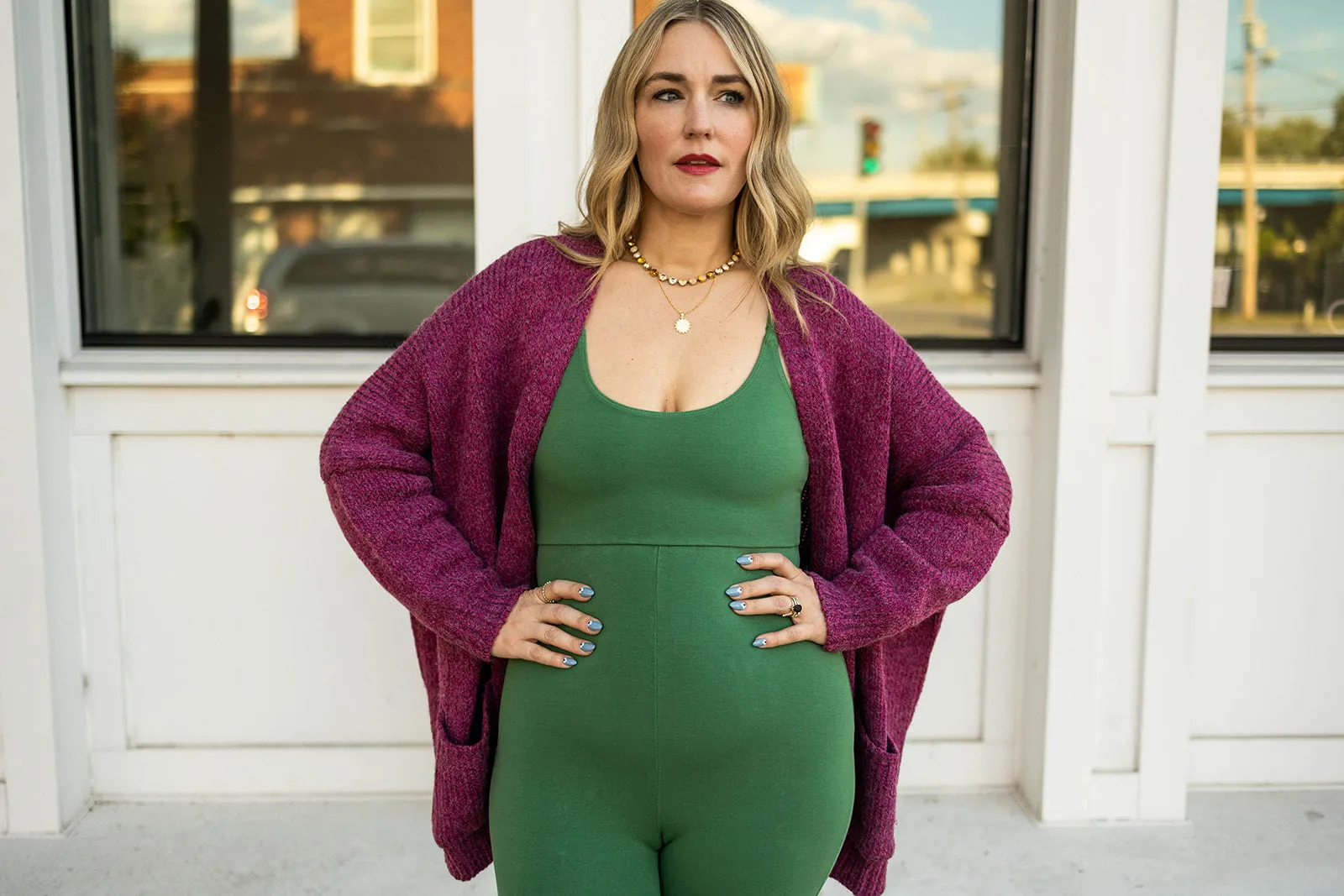essential unitard in green