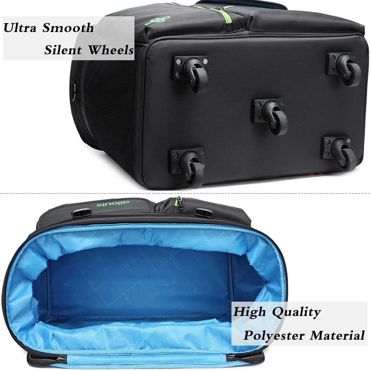 Extra Large Expandable Lightweight Luggage Rolling Duffel Bag (XXL) with Wheels Travelling Foldable Suitcase