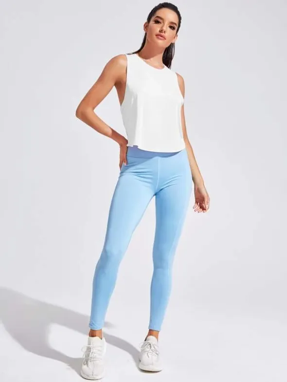 Featherweight Cross Back Tank Top - White