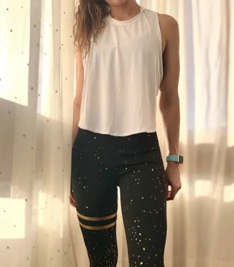 Featherweight Cross Back Tank Top - White