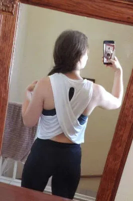 Featherweight Cross Back Tank Top - White