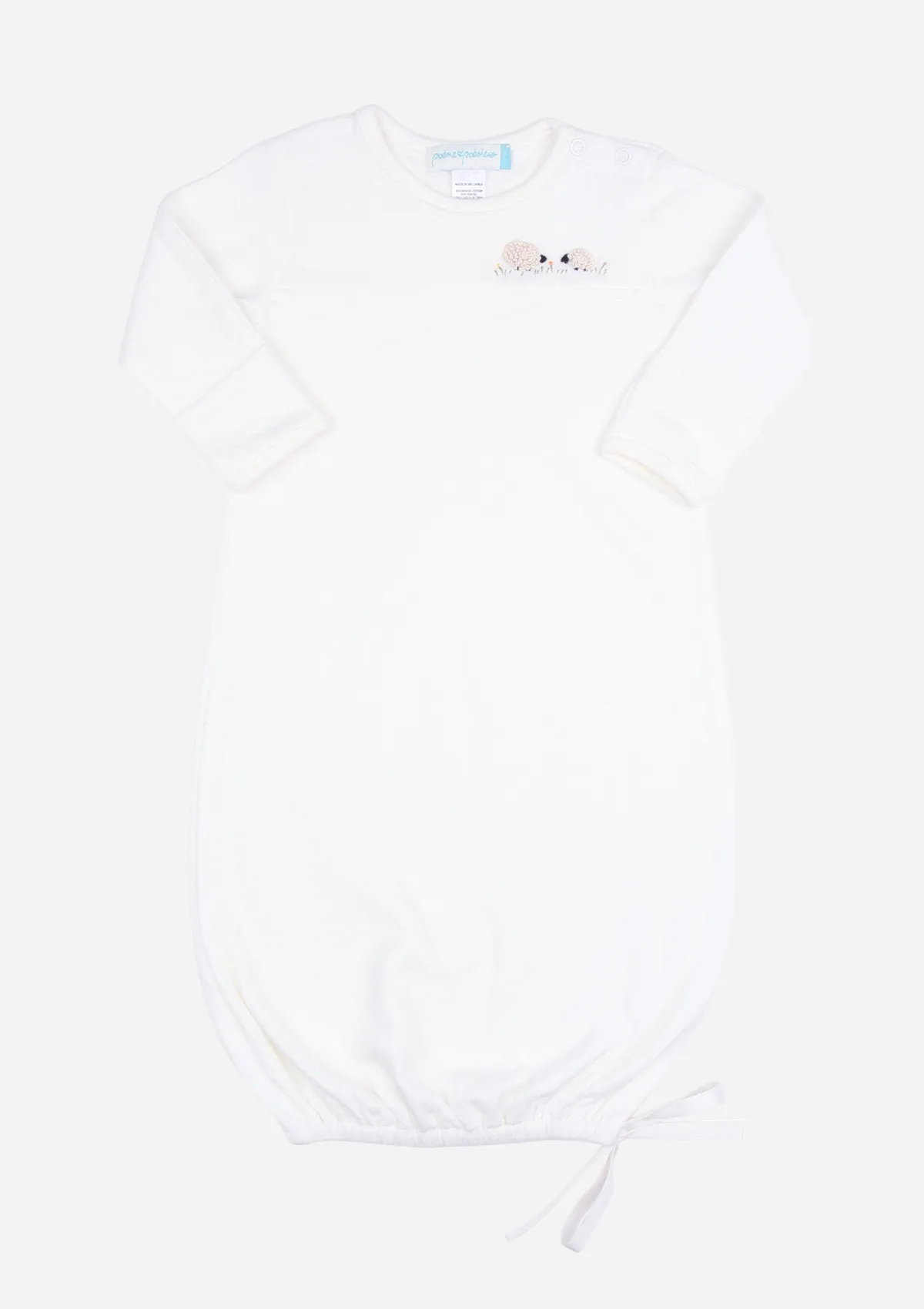 Fluffy Sheep Baby Gown, Ivory