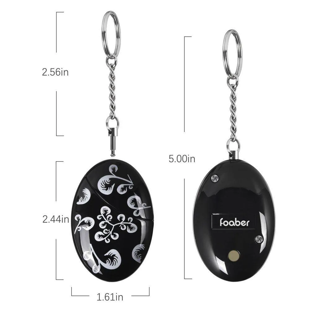 Foaber Personal Alarm Keychain, Personal Alarms for Women, Purse Self Defense Keychain Safe Sound 120-130 dB Alarm Device for Women Elderly Kids Night Workers
